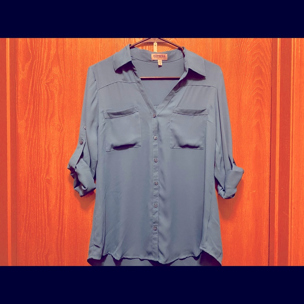 EXPRESS Ocean Blue Portofino Shirt